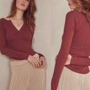Free People Intimately Brown Long Sleeve Size Medium NWT